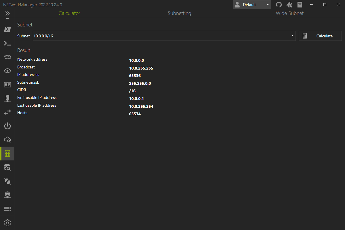 Subnet Calculator - Calculator